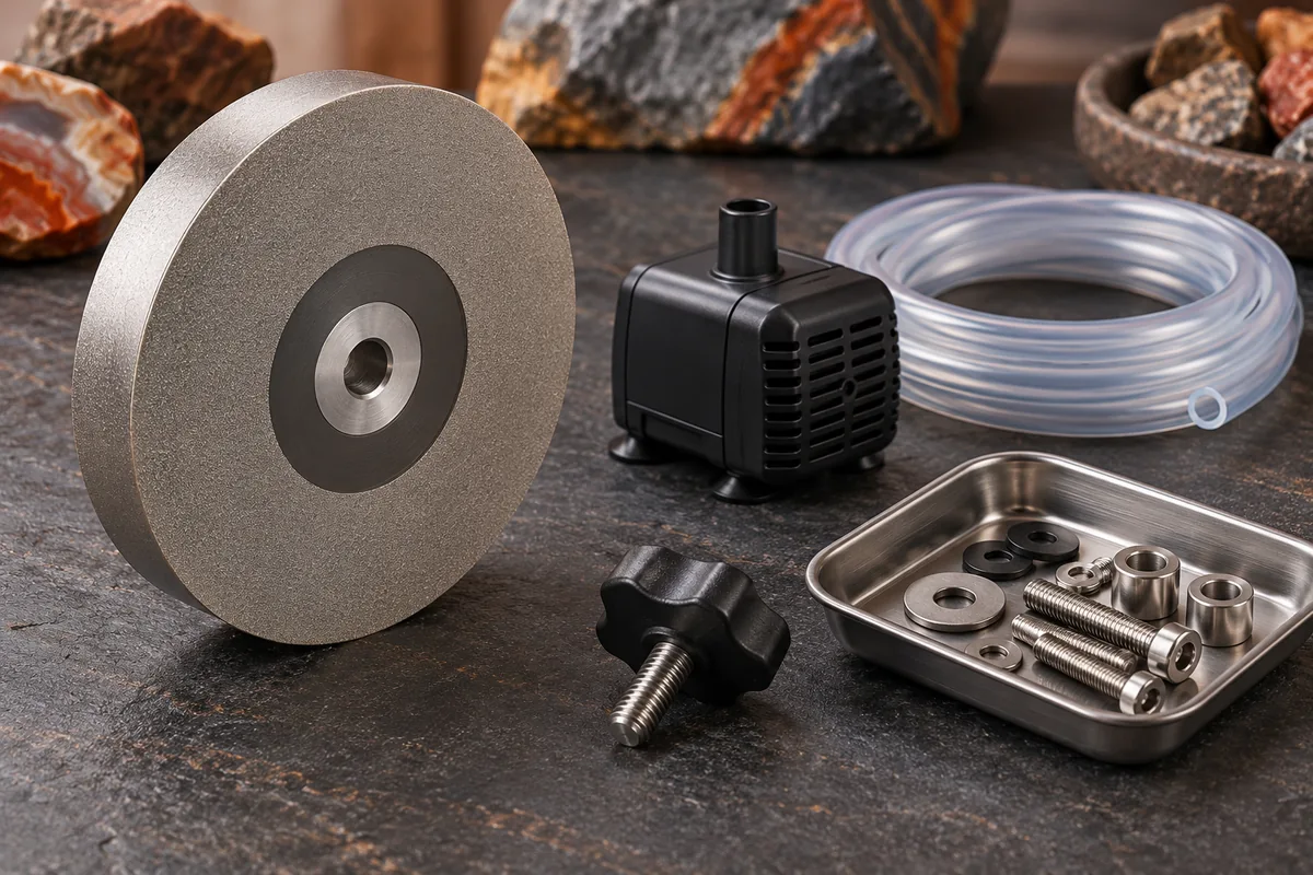 Editorial illustration for Cabbing Machine Parts: Find Compatible Replacements