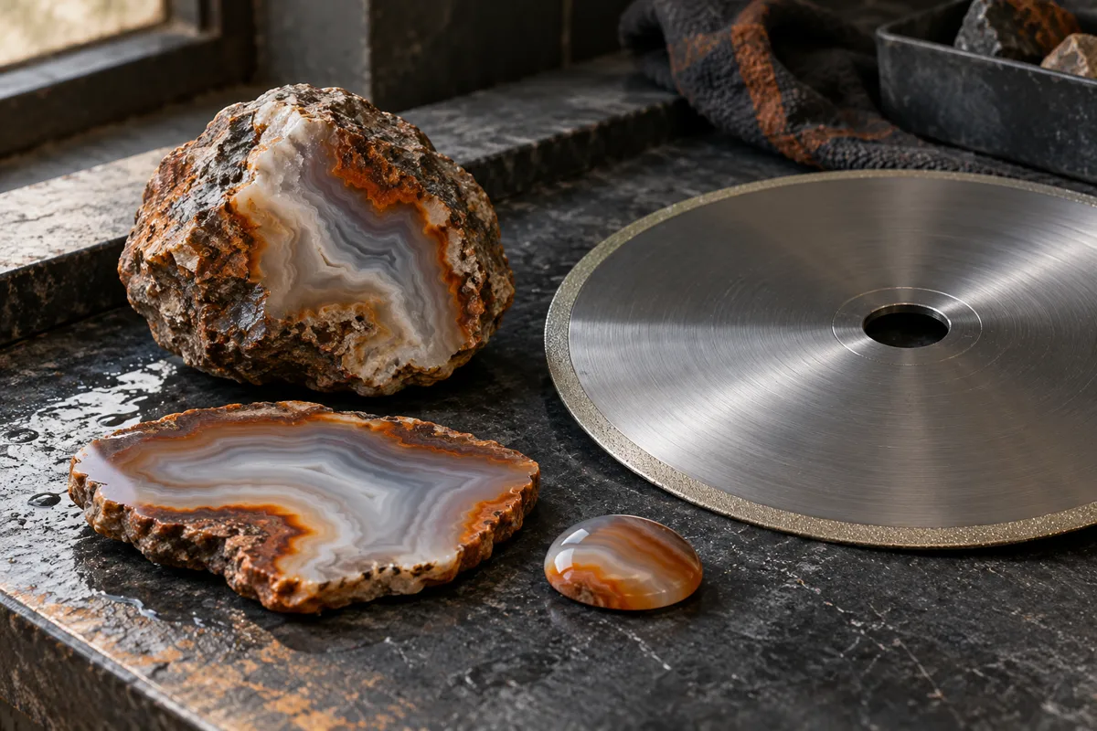 Editorial illustration for Lapidary Saws Explained: Trim, Slab and Contour-Cutting Choices